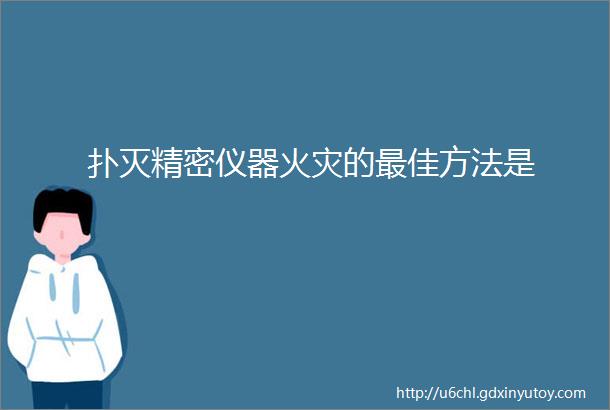 扑灭精密仪器火灾的最佳方法是